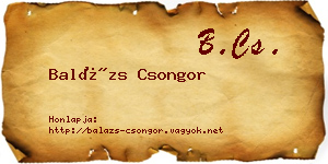 Balázs Csongor névjegykártya