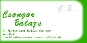 csongor balazs business card