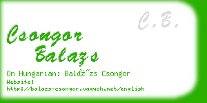 csongor balazs business card